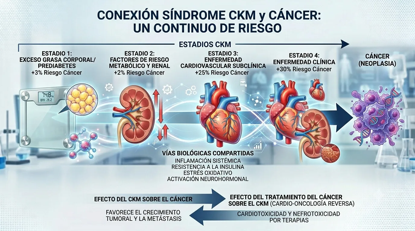 Relación entre el síndrome cardiovascular-reno-metabólico y el cáncer