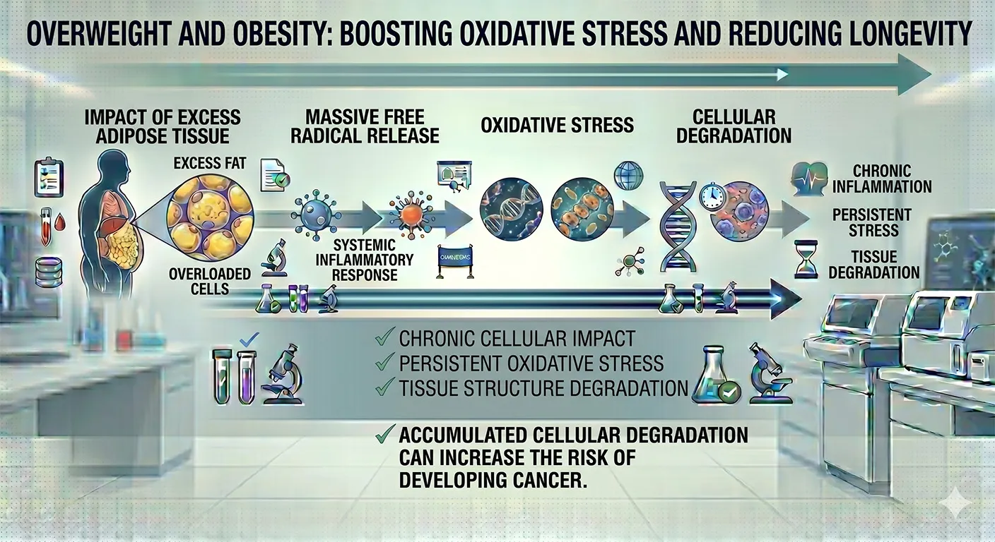 Overweight and Obesity drive to Oxidative Stress and Cancer