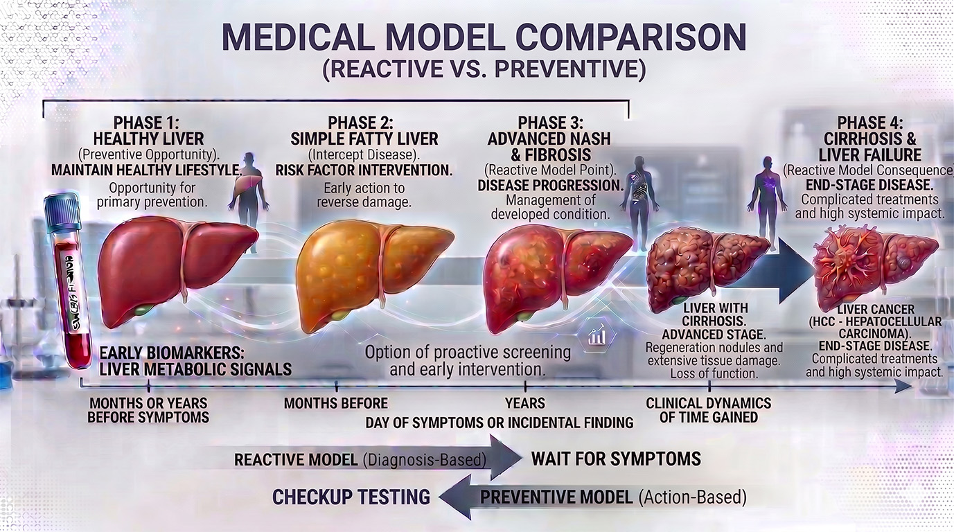 Reactive healthcare model versus preventive model