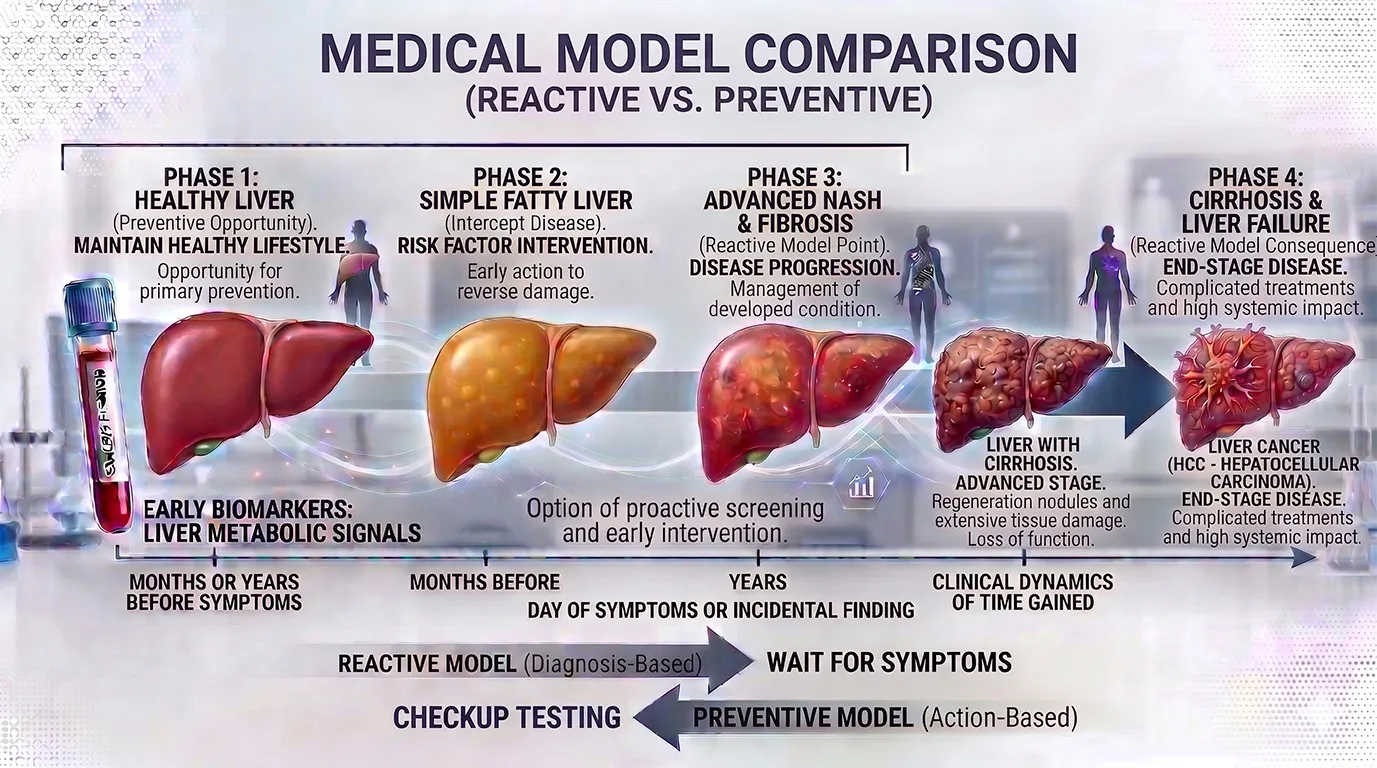Reactive healthcare model versus preventive model